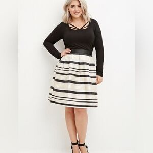 Forever 21 Plus Ribbon Striped Organza Skirt